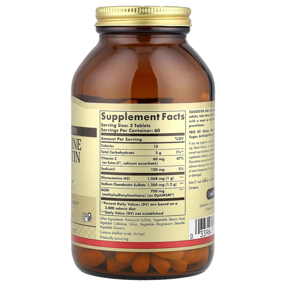 Глюкозамин хондроитин МСМ с Ester-C®, 180 таблеток - Изображение 2 из 2