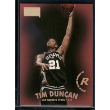 1997-98 SkyBox Premium #112 Tim Duncan Rookie Card. rookie card picture