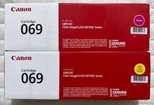 Canon 069 Magenta Yellow Toner Cartridges 5091C001 5092C001 Genuine Retail Boxes