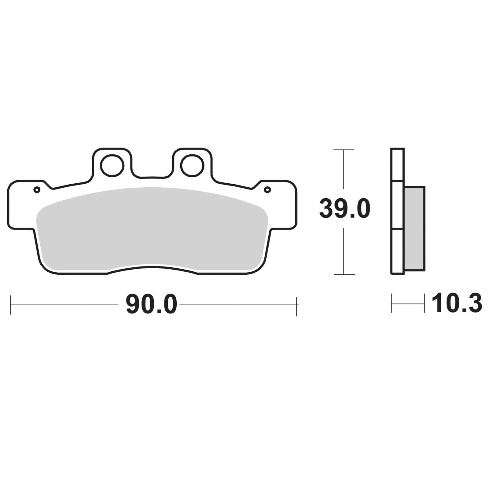SBS 207HF BRAKE PADS ORGANIC