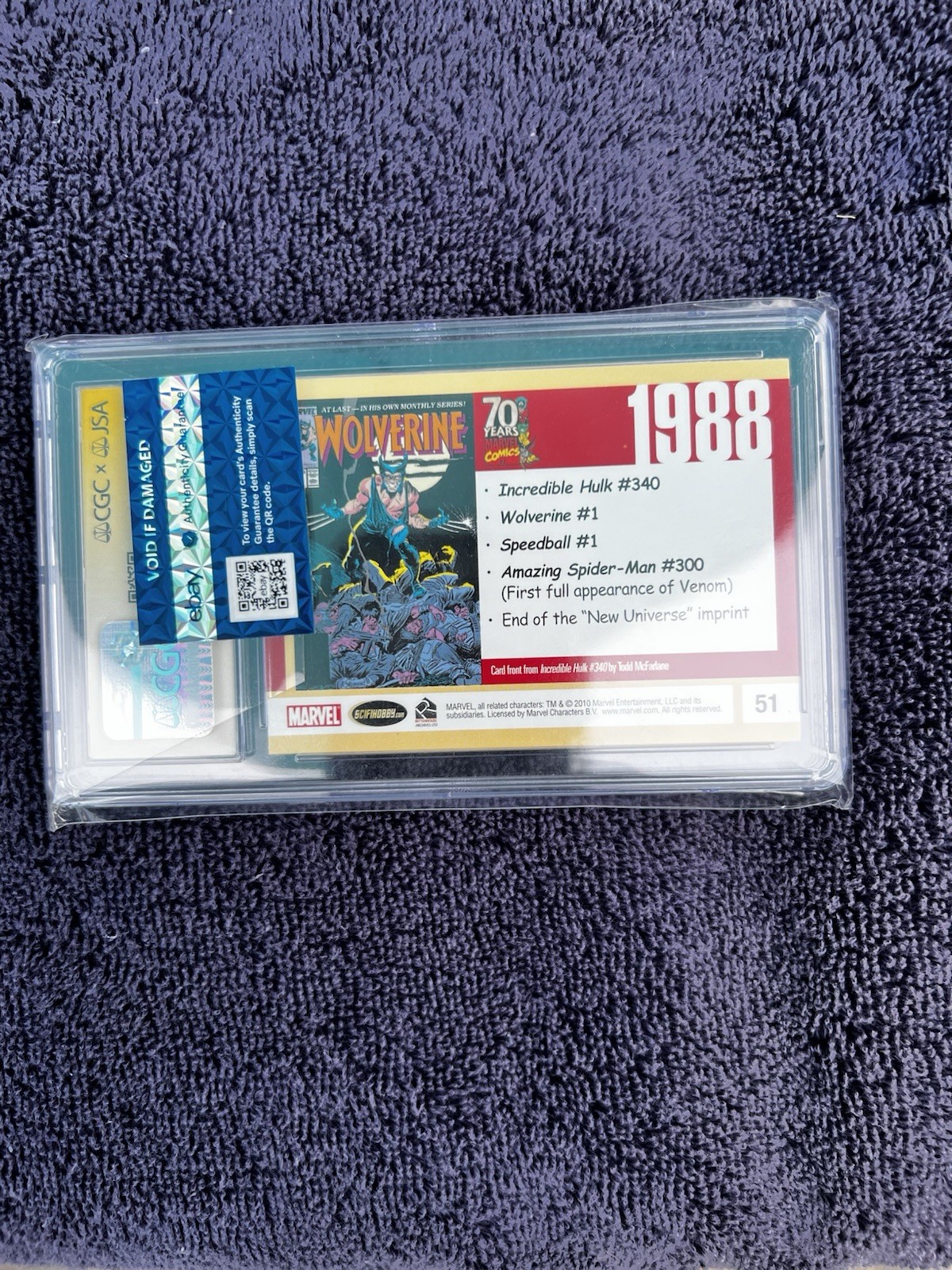 RITTENHOUSE 70 YEARS OF MARVEL #51 Metallic Ink WOLVERINE CGC 9 McFarlane Auto view 6