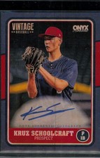 2025 Onyx Vintage Extended #VAKRSC Kruz Schoolcraft Blue Autographs #10/25