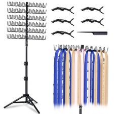 Braiding Hair Rack Standing with 120 Pegs Height Adjustable 2-Side Hair Divid...