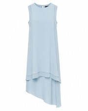 BCBG Maxazria Shana Size XS Light Blue Layered Asymmetrical Hem Party Slip Dress