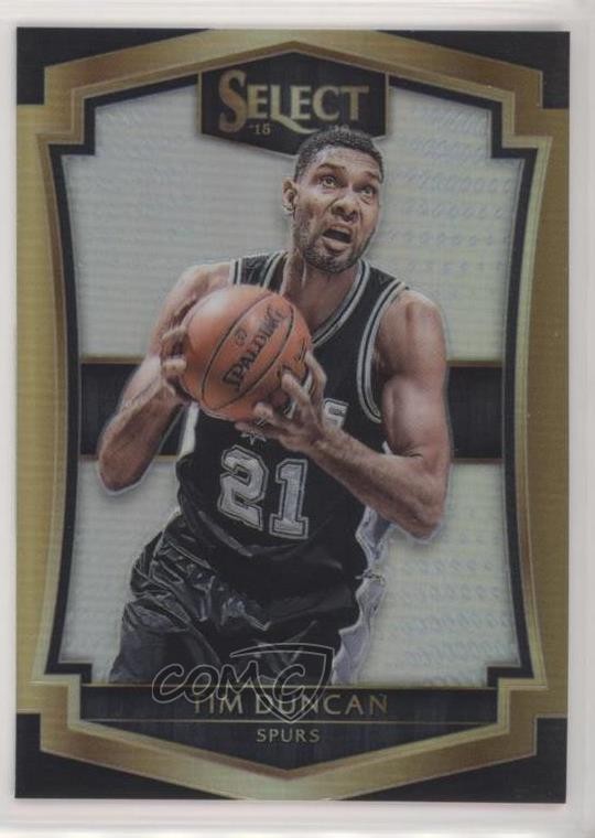 2015-16 Panini Select Premier Level Silver Prizm Tim Duncan #110 HOF 5ir