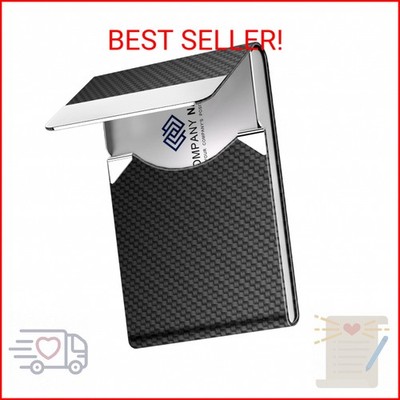 DMFLY Business Card Holder, Metal Slim Business Card Case, Pocket Card Holder fo