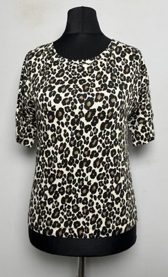 Marc Cain Strech Shirt Bluse N3 / 38 Leoparden Muster Oberteil T-Shirt 8083