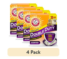  4 pack ARM  HAMMER Double Duty Cat Litter, Scented, 20 lbs