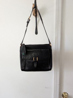 CLEANED! Black Dooney & Bourke Florentine Binocular Bag & BELT Leather Vintage