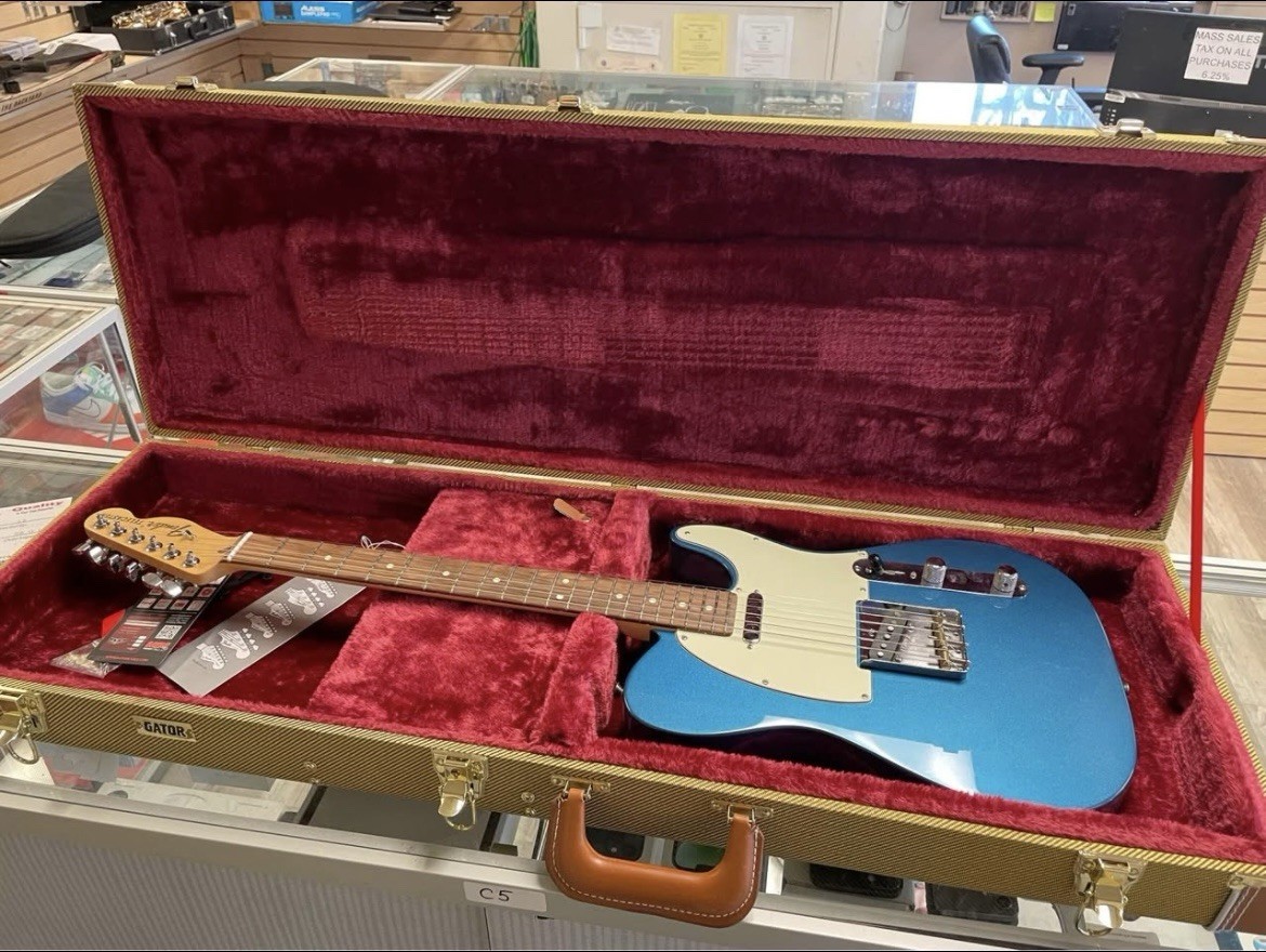 Fender Telecaster Guitar USA Barely Used Aqua Marine Blue With Oem