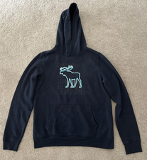 Abercrombie Kids Youth Size 15/16 Navy Blue Hoodie Sweatshirt