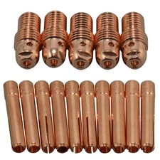 TIG Collet Bodies 15 PCS Kit for PTA SR WP 9 20 25 Welding Torch 1/8" 3.2mm