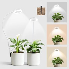 "Clip-On Grow Lights for Indoor Plants - Full Spectrum LED Lamp with Timer 