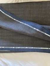 NEW ENGLAND MADE GIEVES HAWKES Saville ROW 3.3M 3.6YD Wool Fabric Grey Blue Rust