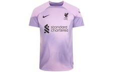 Nike 2022/2023 Season Liverpool Letter Logo Print Round Neck Short Sleeve