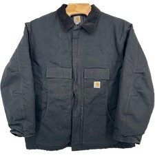Men's Carhartt C003 BLK Duck Canvas Insulated Arctic Quilt Lined Jacket 3XL Tall
