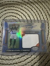 2023 Certified - Freshman Fabric Signatures Chase Brown #FFMS-9 Mirror Blue /99 