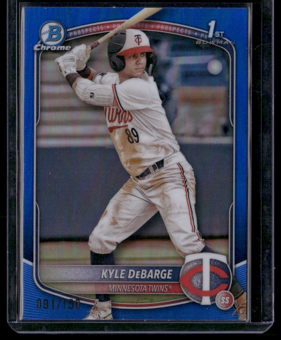 Kyle DeBarge 2025 1st Bowman Chrome # BCP-139 Blue Refractor SP# /150 Twins