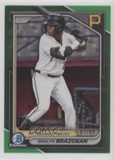 2024 Bowman Draft Chrome Green Refractor 67/99 Bralyn Brazoban #BDC-124 0nr3