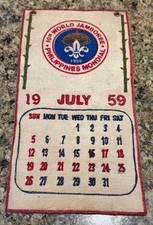 Boy Scout 1959  International World Jamboree Calendar jacket patch