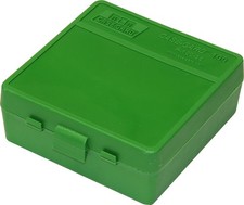 MTM 100 Round Flip-Top Ammo Box 38/357 Cal (Green) Pack of 1, Green 