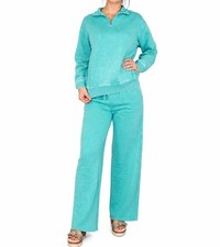 Zenana Women's Cozy Oversized Sweatshirt Turquoise