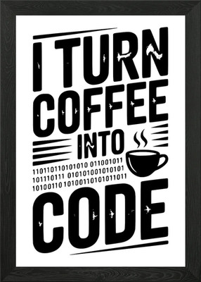 I Turn Coffee Into Code Gerahmtes Wandbild Poster Leinwanddruck Bild