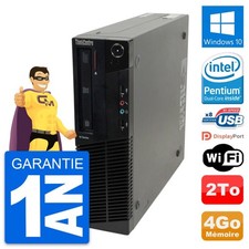 PC Lenovo ThinkCentre M82 SFF Intel G630 RAM 4Go Disque Dur 2To Windows 10 Wifi