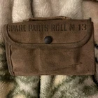 Original WW2 US Army Canvas Spare Parts Roll M13 Military Tool Pouch Bag Vintage