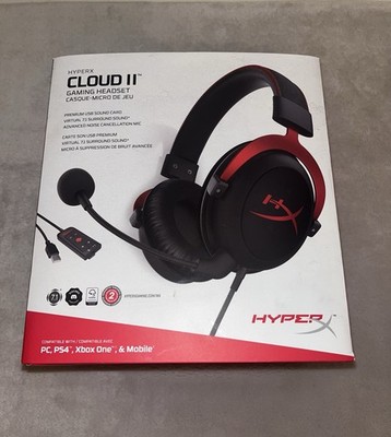 HyperX Cloud II Wired Over-Ear Gaming Headset Black and Red