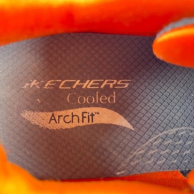 Skechers GOwalk Arch Fit Gray Orange Walking Shoes 216116WW Men's