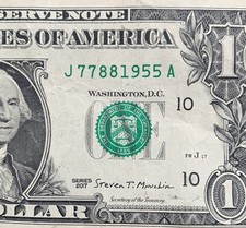 $1 Bill Birthday Note July 8 / August 7 1955 Date Serial Number Unique Rare Gift