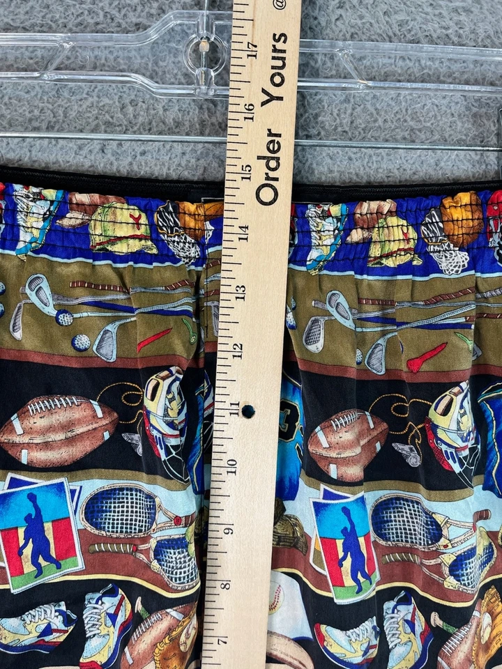 Pantalones Cortos de Seda Nicole Miller XL Edición Limitada Años 90 Gráfico Deportivo AOP Foto 3 de 4