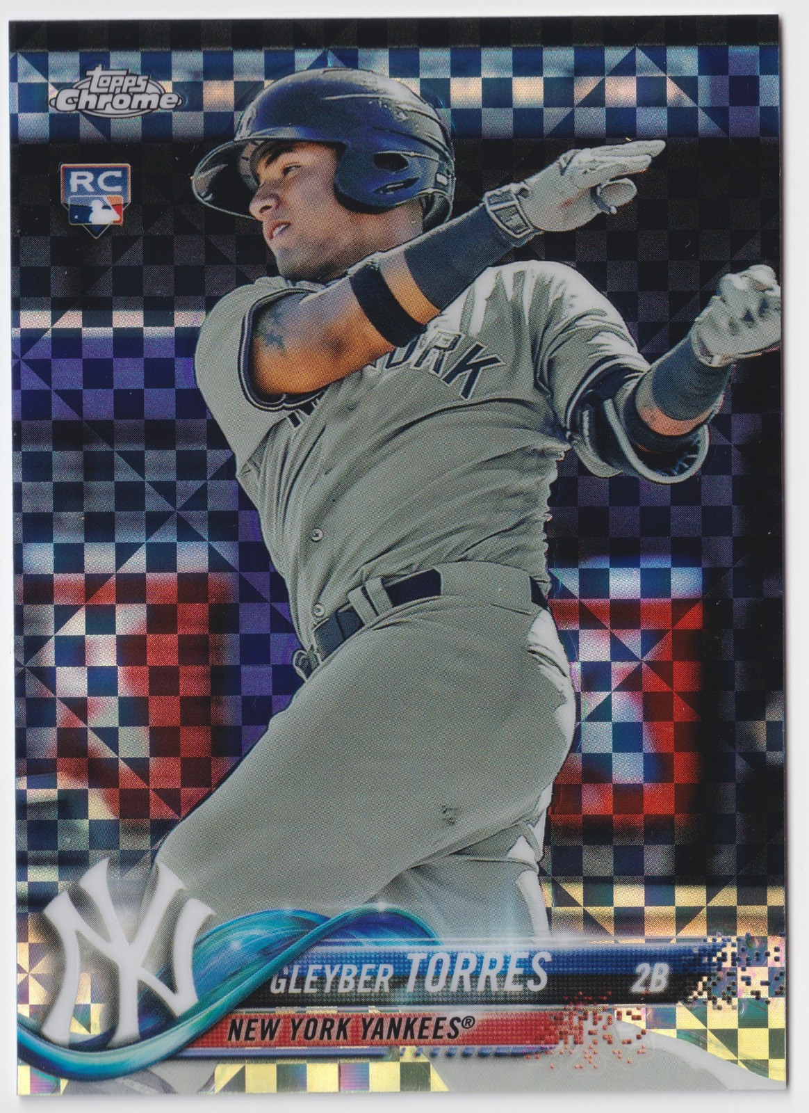 2018 Topps Chrome #31 Gleyber Torres Prism Refractor Rookie New York Yankees