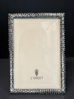 L OBJET   Scales   Platinum Plating 4  X 6  Picture Frame NWOB