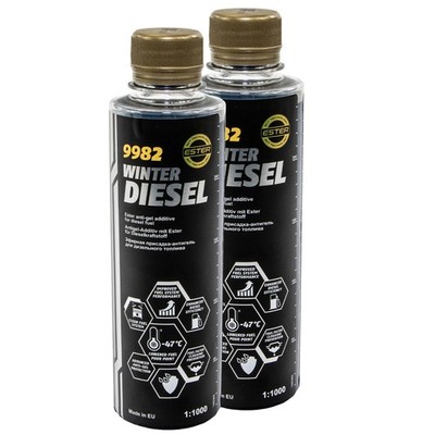 Winter Diesel Kraftstoff Additiv 2 X 250 ml Heizöl MANNOL 9983 Fließ Fit Zusatz