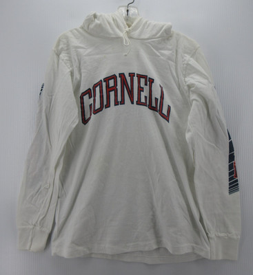 VINTAGE Cornell University Big Red Shirt Men Medium White Signal 70s 80s Hoodie*
