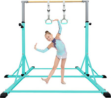 Gymnastics Bar for Kids Ages 3-20, 5FT Base Length, 42" to 63" Adjustable Height