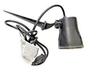 Plug-In LED Holiday Snowflake  Black Outdoor   Spot Flood Light w/ Spike Stake