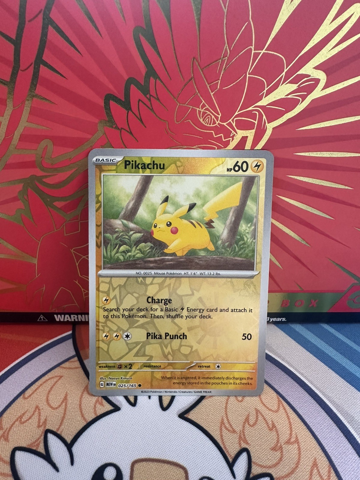 Pokemon Card Pikachu Scarlet & Violet 151 Reverse Holo 025/165 Near Mint