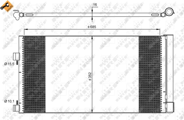 Condenseur de climatisation NRF 35890 à haute performance thermique pour OE 921100002R