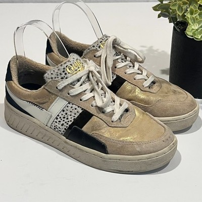 Gola Sneakers Shoes Classics Gold Cheetah Grandslam Mode CLB218 Women's 7