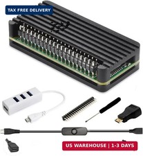 iUniker Pi Zero Aluminum Case Kit with Pin Header, OTG Hub, HDMI Adapter, On/Off