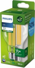 Philips Ultra Efficient LED Light Bulb E27 75W A-Label Clear White 3000K