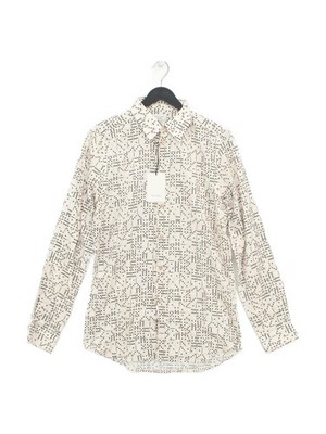 Paul Smith Herren Hemd M Weiß 100% Baumwolle Basic Neu Mit Etikett