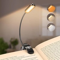 Gritin Leselampe Buch Klemme Mit 11 Leds, Led Buchlampe Usb C Wiederaufladbar