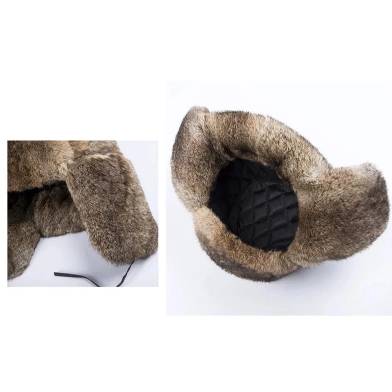 Bonnet Homme Chapka Ushanka Russe Hiver Cache Oreilles Fourrure Synthétique - Photo 4/4