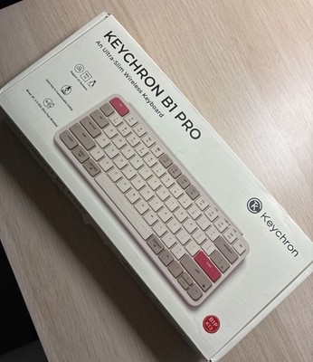 Keychron B1 Pro Ultra-Slim Wireless Slim Keyboard White/Gray/Red English QWERTY