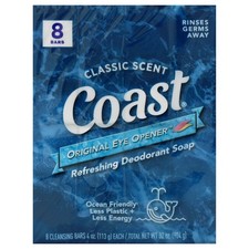 Coast Refreshing Deodorant Soap - Bar with 8 Count Pack of 1 , None