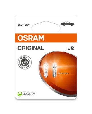   W1,2W 12V 1,2W W2x4,6d 2st. Blister OSRAM Original | Longlife + Bright  